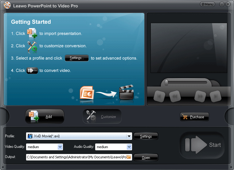 Leawo PowerPoint to Video Pro Screenshot